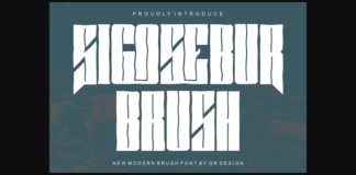 Sigosebur Brush Font Poster 1