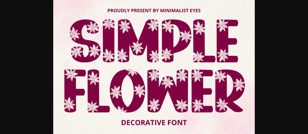 Simple Flower Font Poster 3