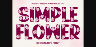 Simple Flower Font Poster 1