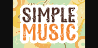 Simple Music Font Poster 1