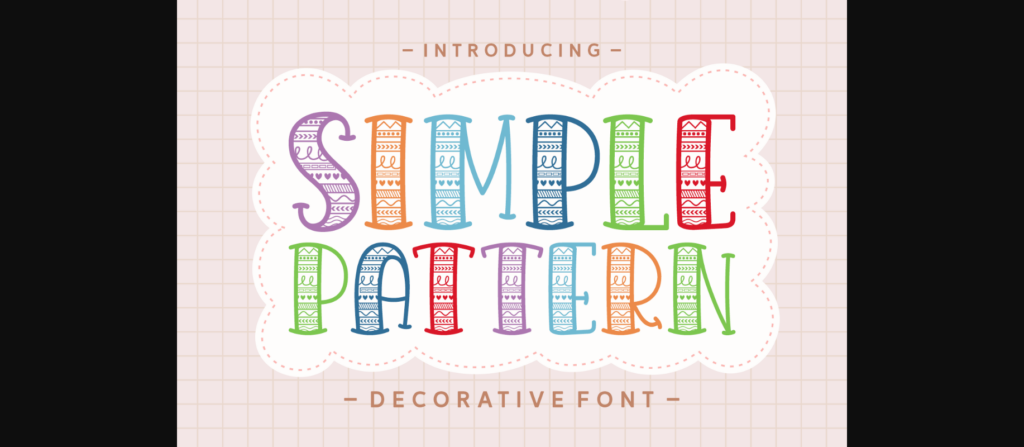 Simple Pattern Font Poster 3