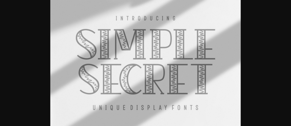 Simple Secret Font Poster 3