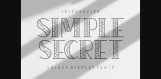 Simple Secret Font Poster 1