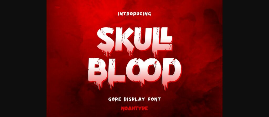Skull Blood Font Poster 3
