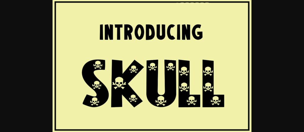 Skull Font Poster 3