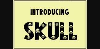 Skull Font Poster 1