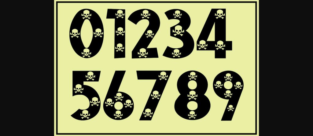 Skull Font Poster 5