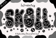 Skull Font Poster 1