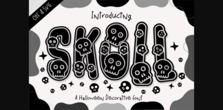 Skull Font Poster 1