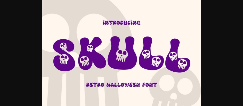 Skull Font Poster 3