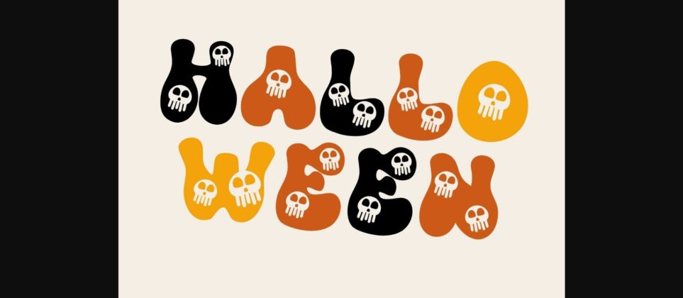 Skull Font Poster 5