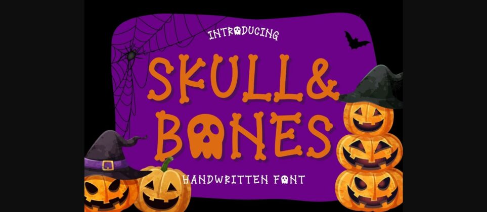 Skull and Bones Font Poster 3