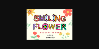 Smiling Flower Font Poster 1