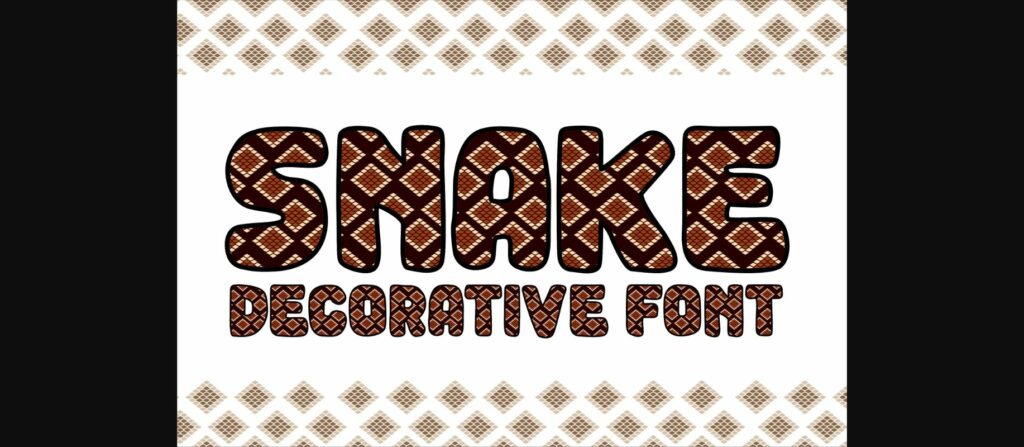 Snake Font Poster 3