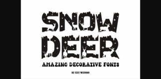 Snow Deer Font Poster 1