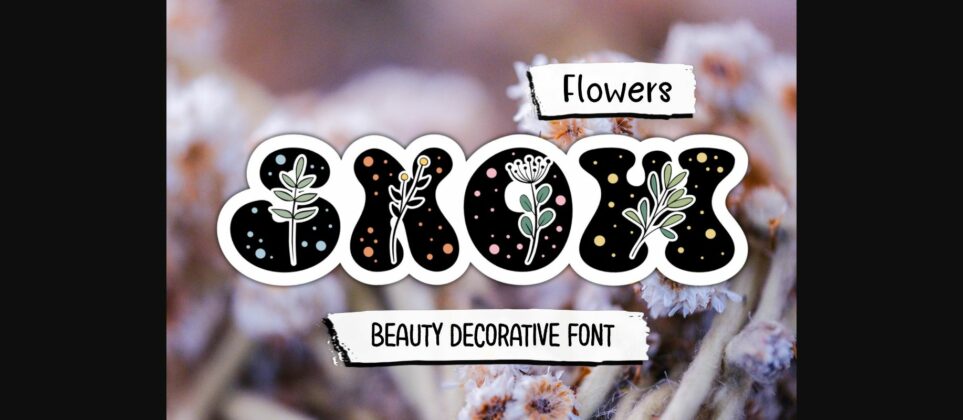 Snow Flowers Font Poster 3