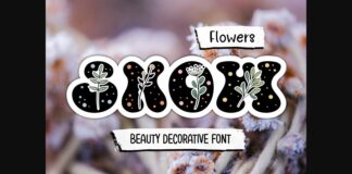 Snow Flowers Font Poster 1