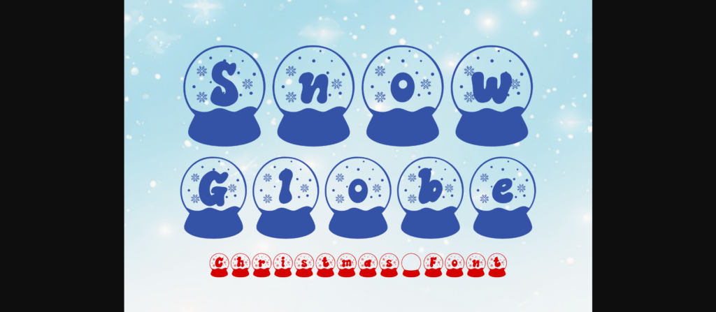 Snow Globe Font Poster 3