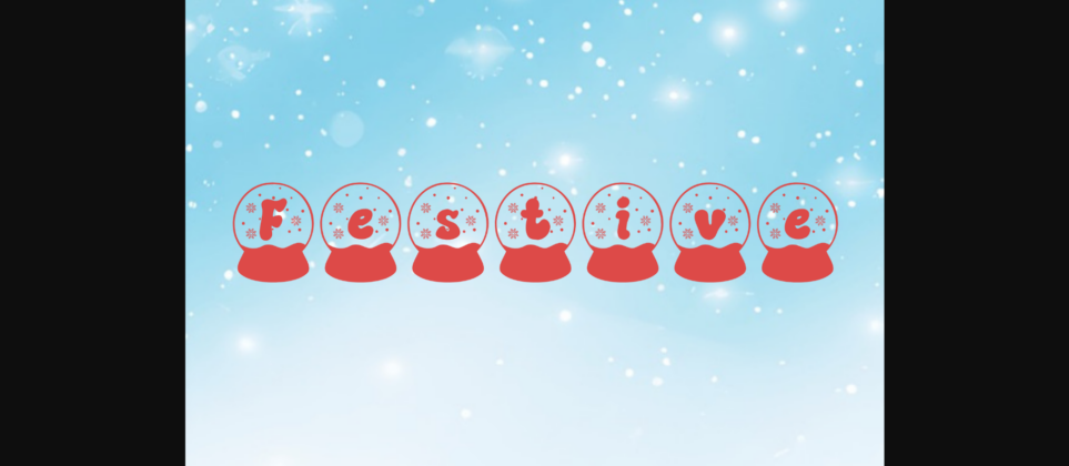 Snow Globe Font Poster 5