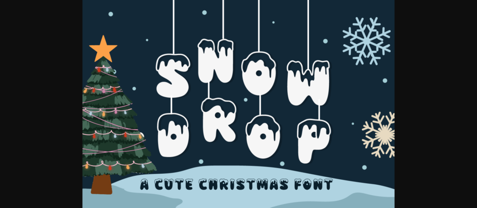 Snowdrop Font Poster 3