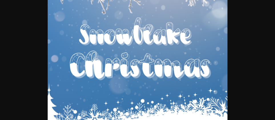 Snowflake Christmas Font Poster 3