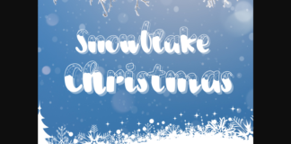 Snowflake Christmas Font Poster 1