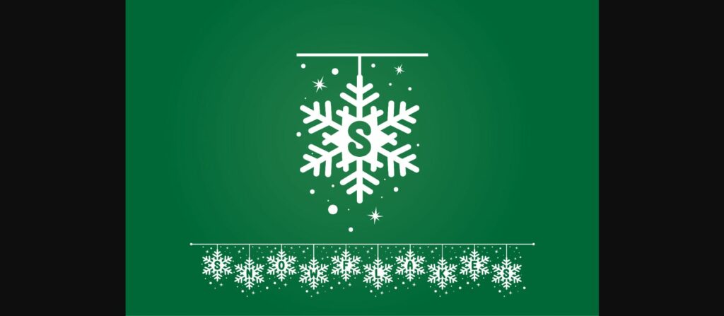 Snowflakes String Font Poster 3