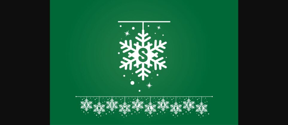 Snowflakes String Font Poster 3