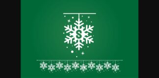 Snowflakes String Font Poster 1