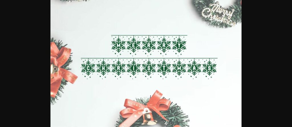 Snowflakes String Font Poster 4