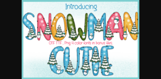 Snowman Cutie Font Poster 1