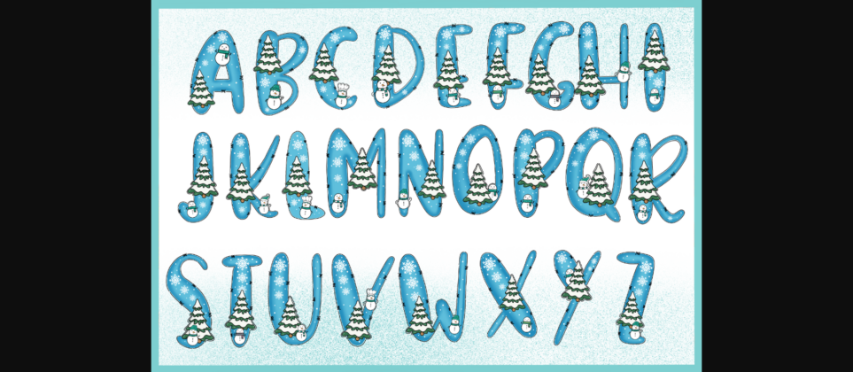 Snowman Cutie Font Poster 4