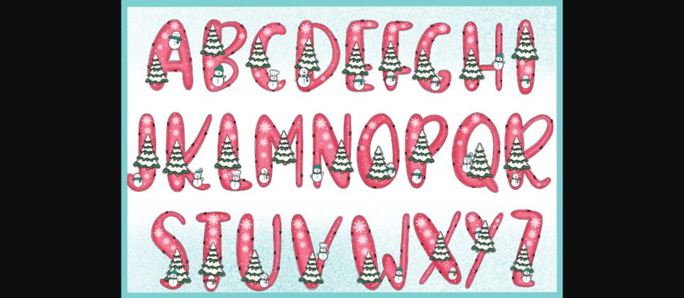 Snowman Cutie Font Poster 6