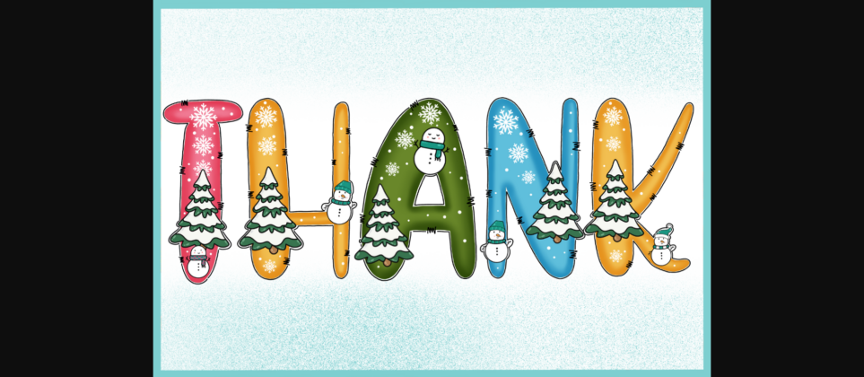 Snowman Cutie Font Poster 11