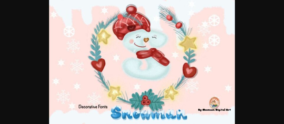 Snowman Font Poster 3