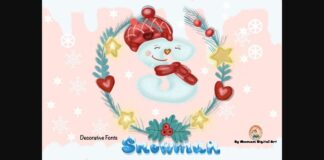 Snowman Font Poster 1