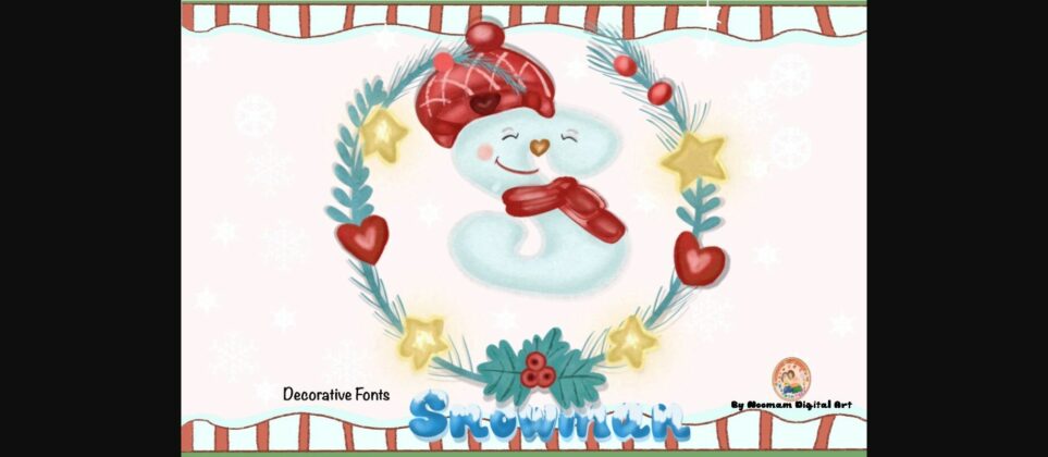 Snowman Font Poster 4