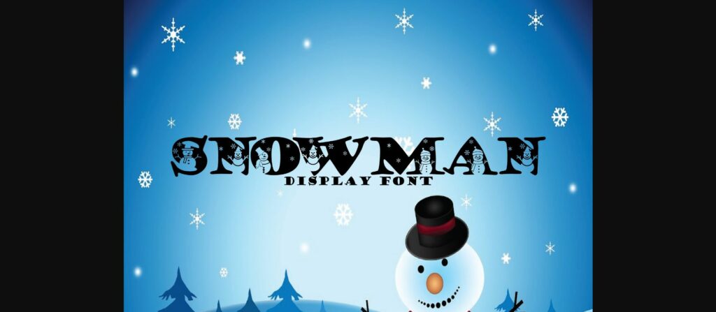 Snowman Font Poster 3