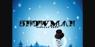 Snowman Font Poster 1