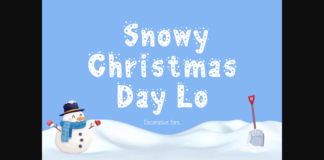 Snowy Christmas Day Lo Font Poster 1