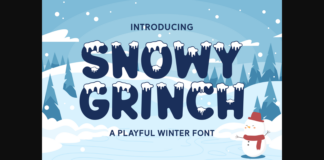 Snowy Grinch Font Poster 1