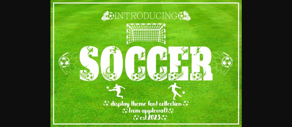 Soccer Font Poster 3