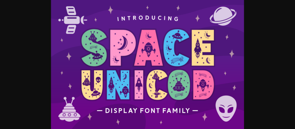 Space Unicod Font Poster 3