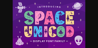 Space Unicod Font Poster 1