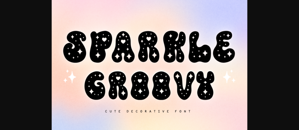 Sparkle Groovy Font Poster 3