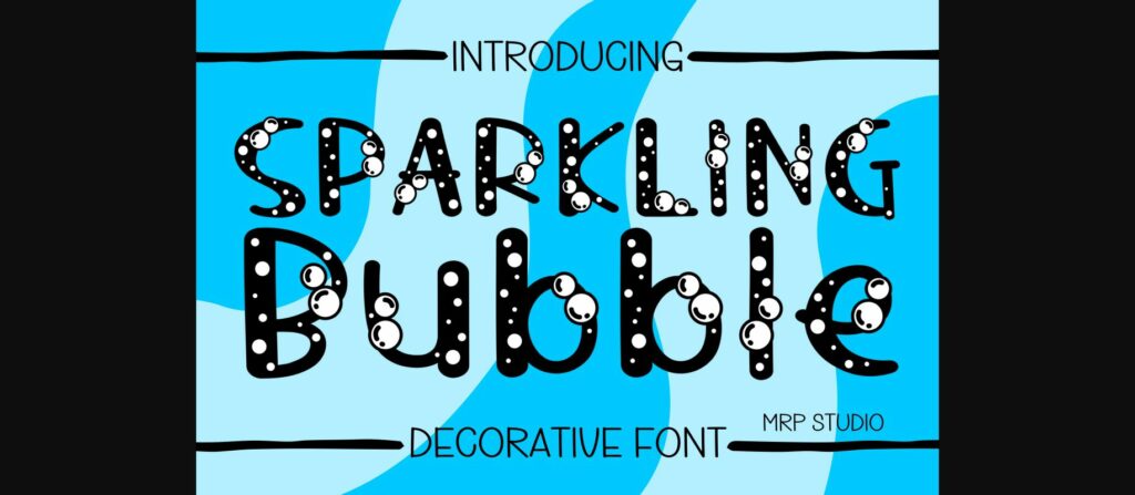 Sparkling Bubble Font Poster 3