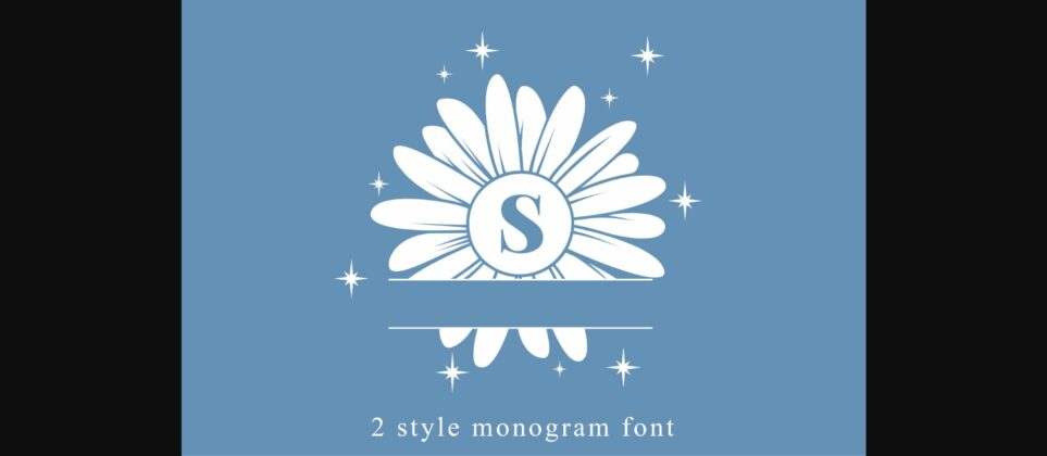 Sparkling Daisy Monogram Font Poster 3