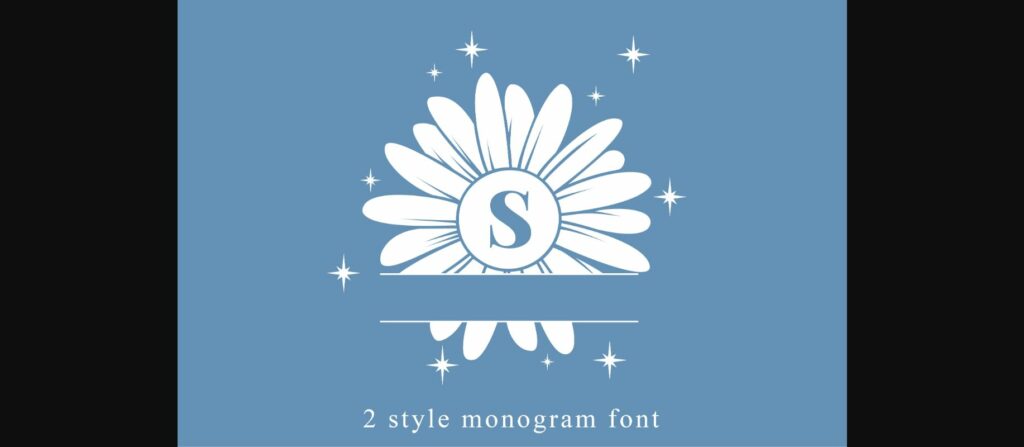 Sparkling Daisy Monogram Font Poster 1