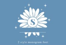 Sparkling Daisy Monogram Font Poster 1