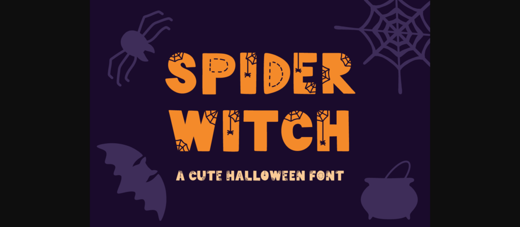Spider Witch Font Poster 3